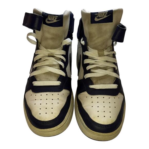 Nike Borough Mid Youth Basketball Sneakers - Size 7Y - White/Navy - Picture 4 of 8